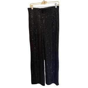 ⭐️ Women’s H&M Black Sequin Pants Size Medium. NWT!  Party Festival Holiday